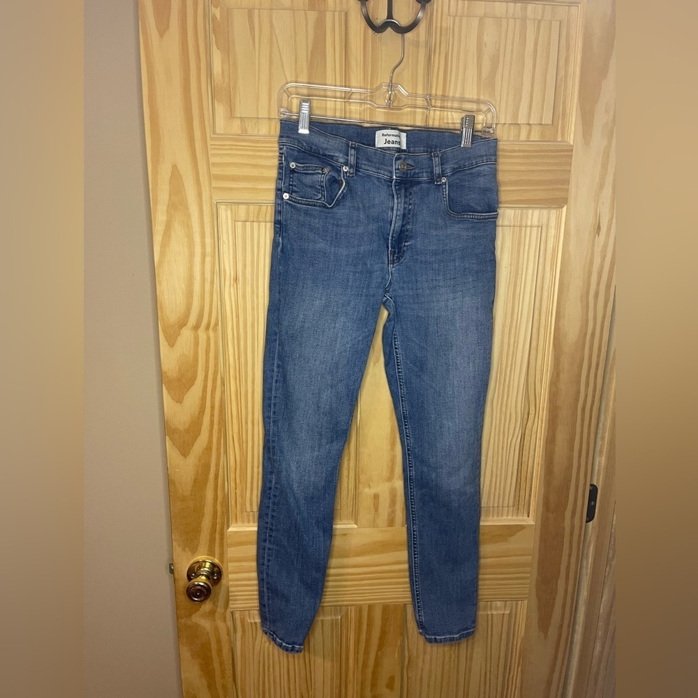 Reformation blue skinny denim size 28